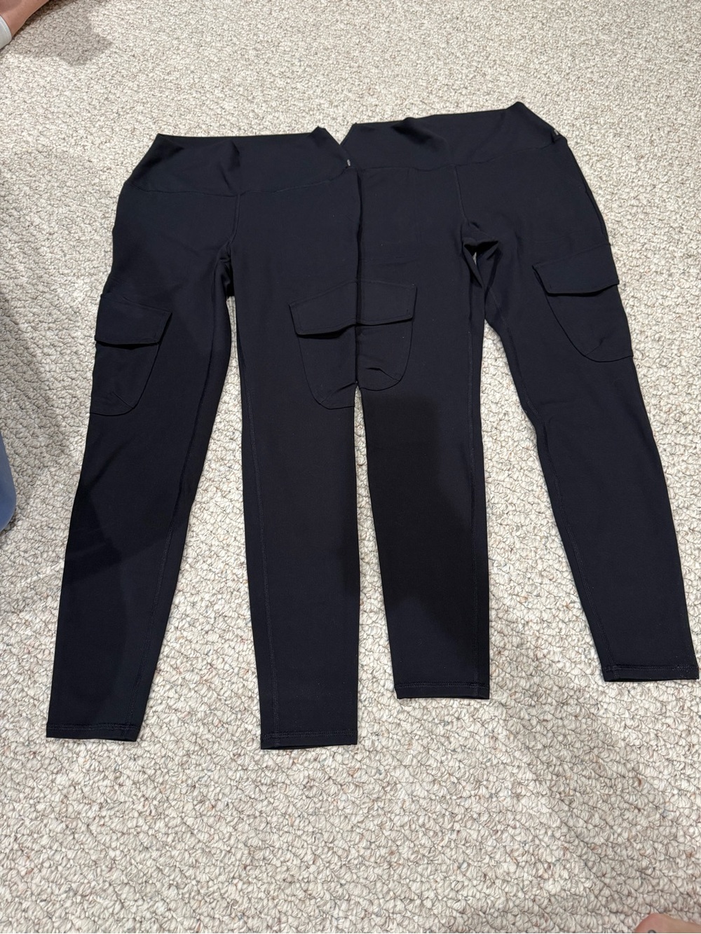 Avalanche Black Cargo Pocket Leggings - Twin Pair